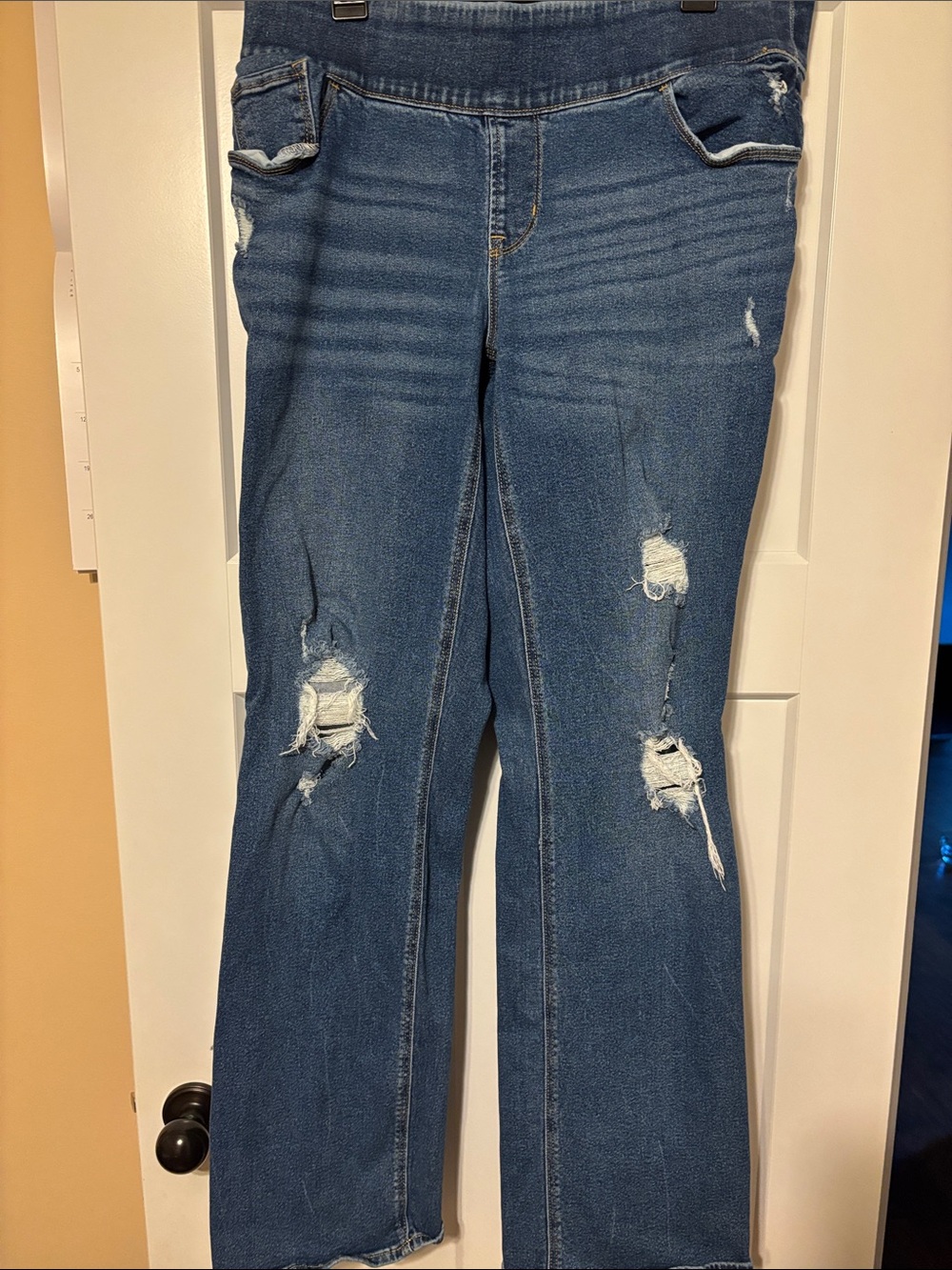 Old Navy Distressed Blue Flare Jeans